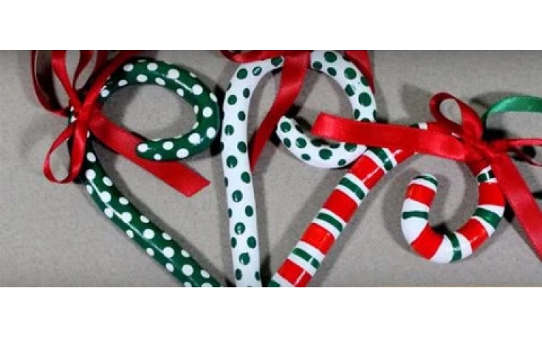 Air Dry Clay Christmas Candy Canes